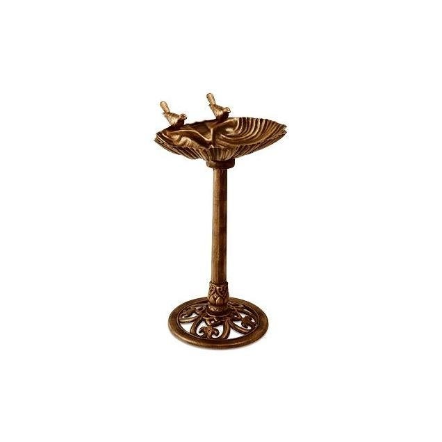 Alpine 13 In. x 30 In. Bronze Plastic Bird Bath Alpine 13 In. x 30 In. Bronze Plastic Bird Bath