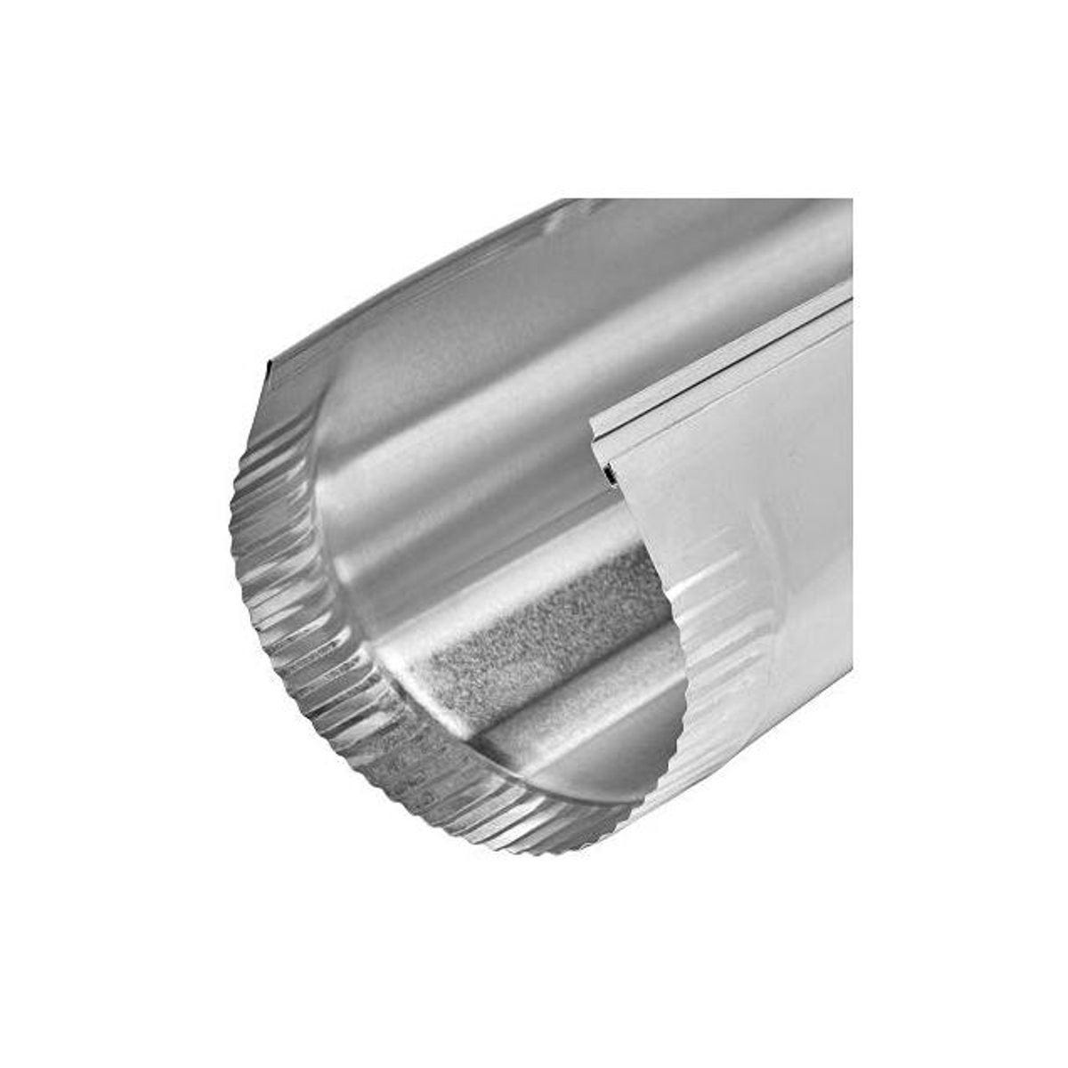 Lambro 4 In. x 2 Ft. Aluminum HVAC Snap Lock Pipe - photo 2