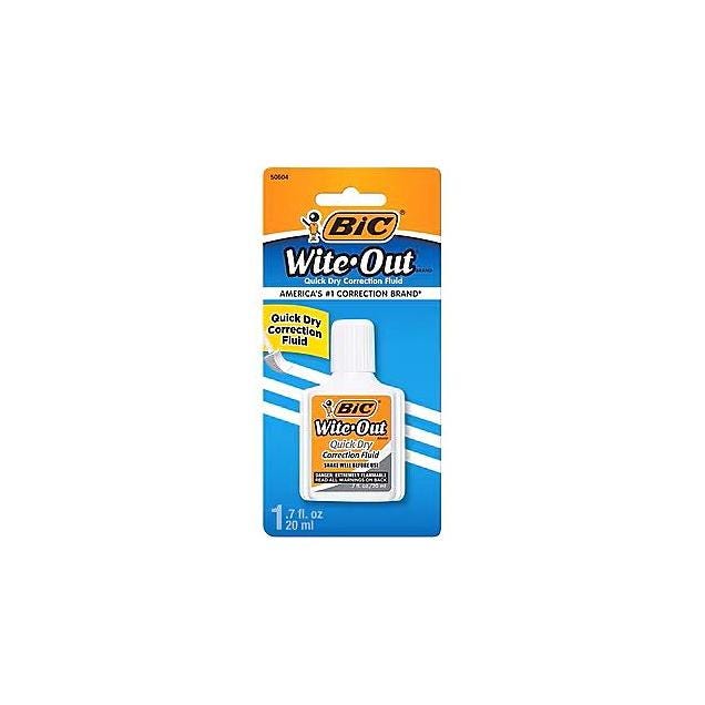 BIC 0.7 Oz. Wite-Out Correction Fluid BIC 0.7 Oz. Wite-Out Correction Fluid