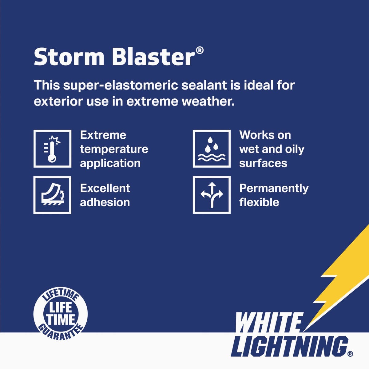White Lightning Storm Blaster 10 Oz. Clear Elastomeric Sealant - photo 3 White Lightning Storm Blaster 10 Oz. Clear Elastomeric Sealant - photo 3
