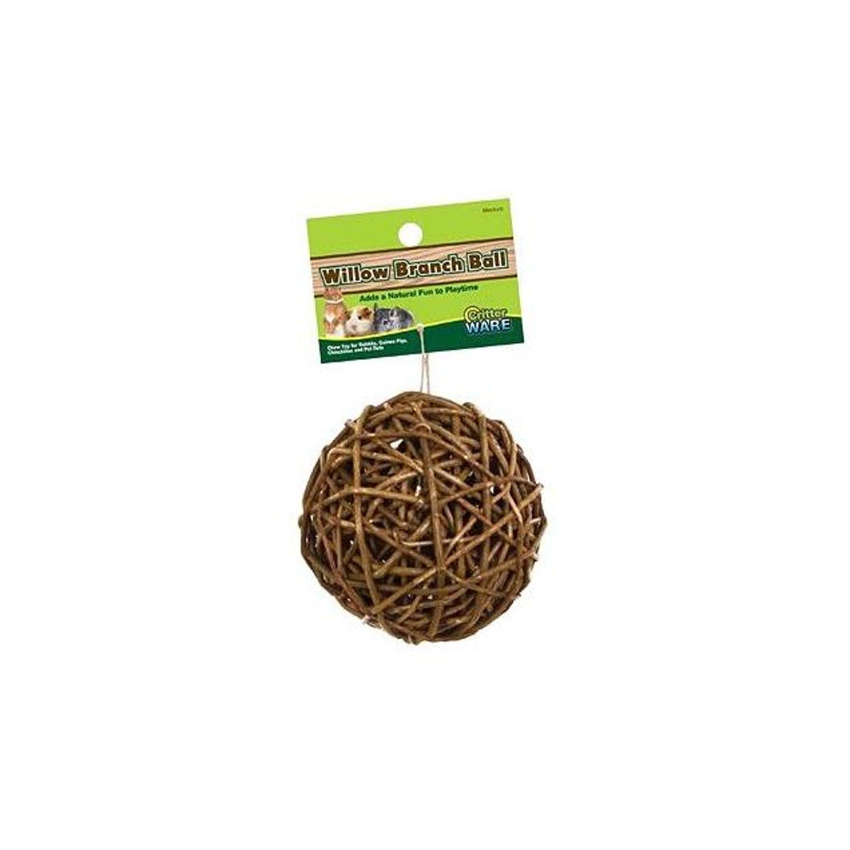 Ware 4 In. All Natural Chew Willow Branch Ball for Small Pets