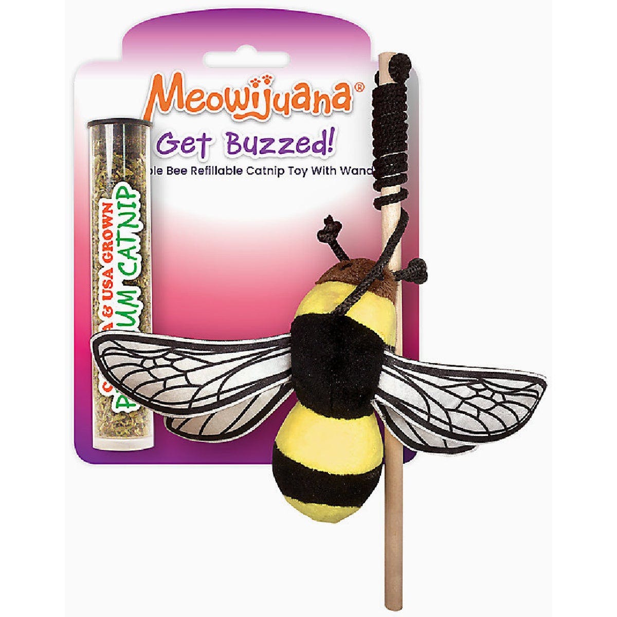 Meowijuana Get Buzzed Catnip Bee Cat Toy-