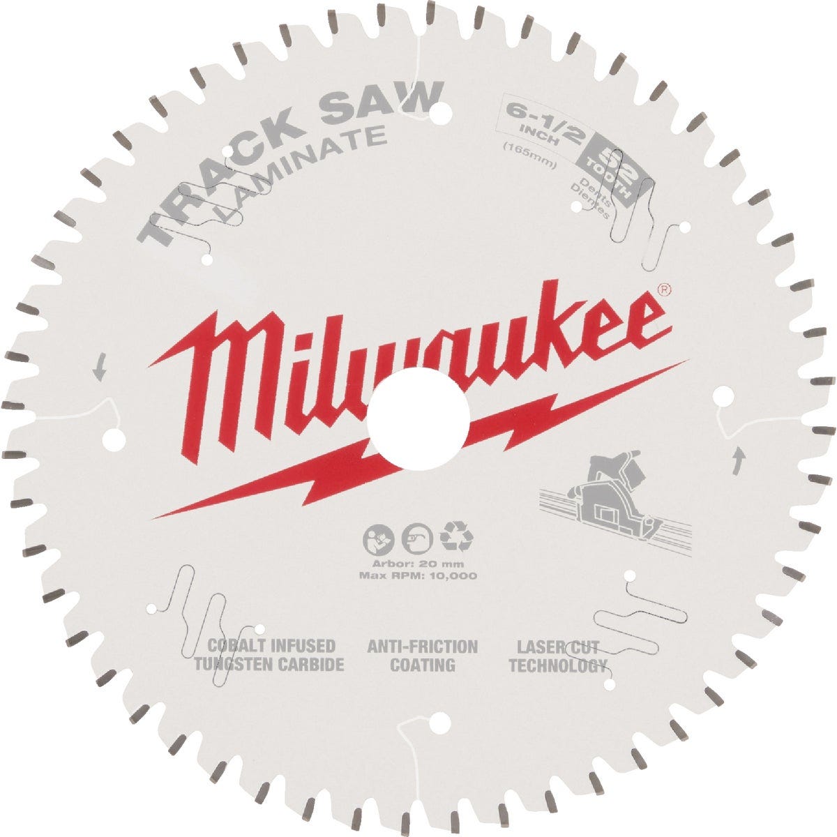 Milwaukee 6-1/2 In. 52-Tooth Laminate Track Saw Blade