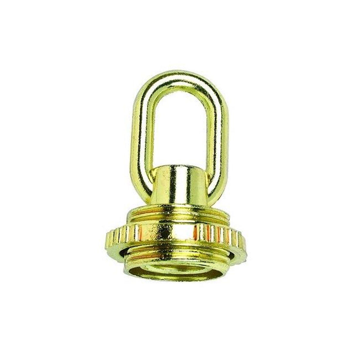 Jandorf 1/4 In. IP Brass Finish Swag Hook Screw Collar Loop