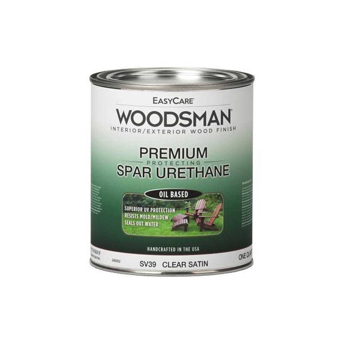 EasyCare Woodsman Clear Satin Indoor/Outdoor Spar Urethane, 1 Qt. EasyCare Woodsman Clear Satin Indoor/Outdoor Spar Urethane, 1 Qt.