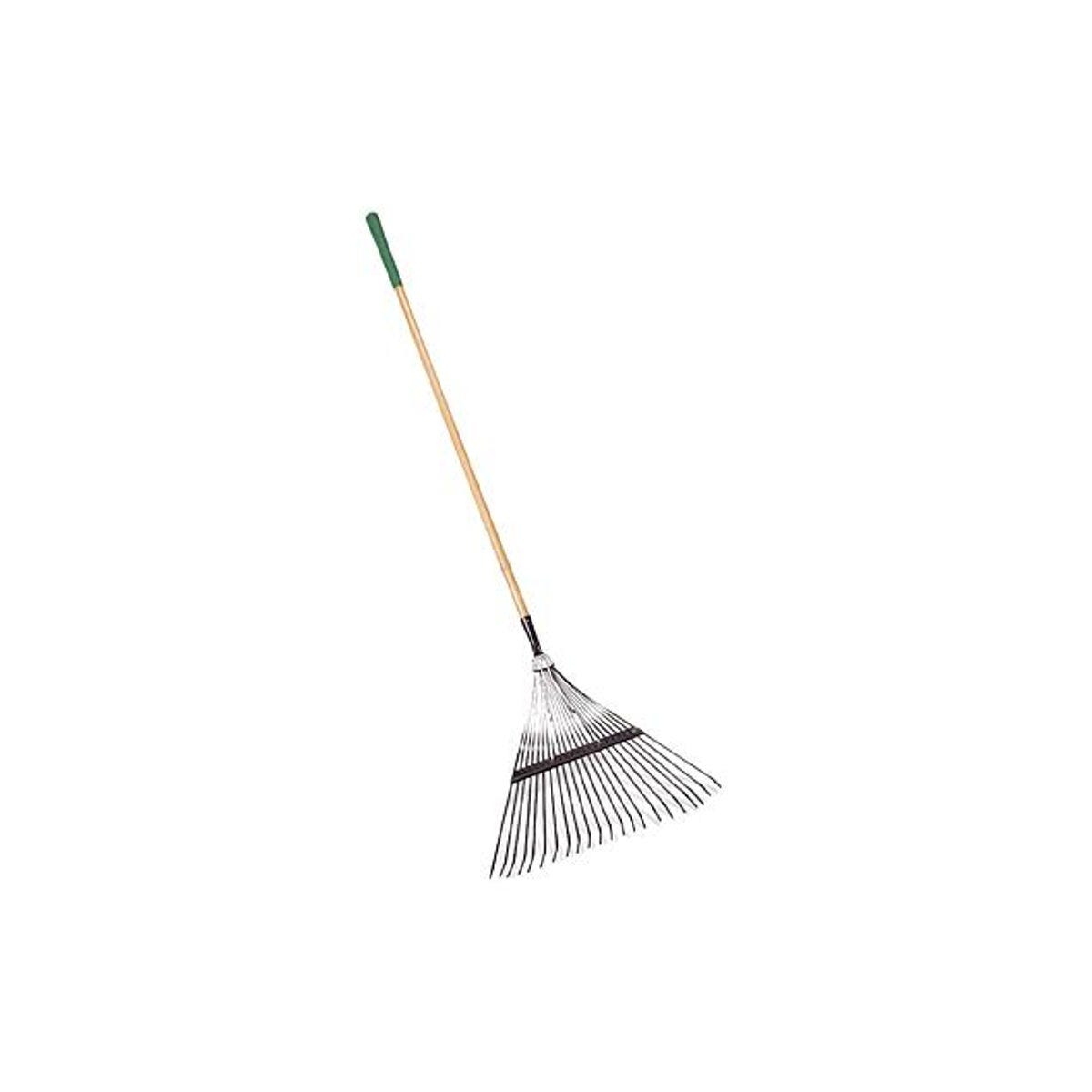 Steel Tines Lawn & Leaf Rake with Wood Handle & 22 In. Head Steel Tines Lawn & Leaf Rake with Wood Handle & 22 In. Head