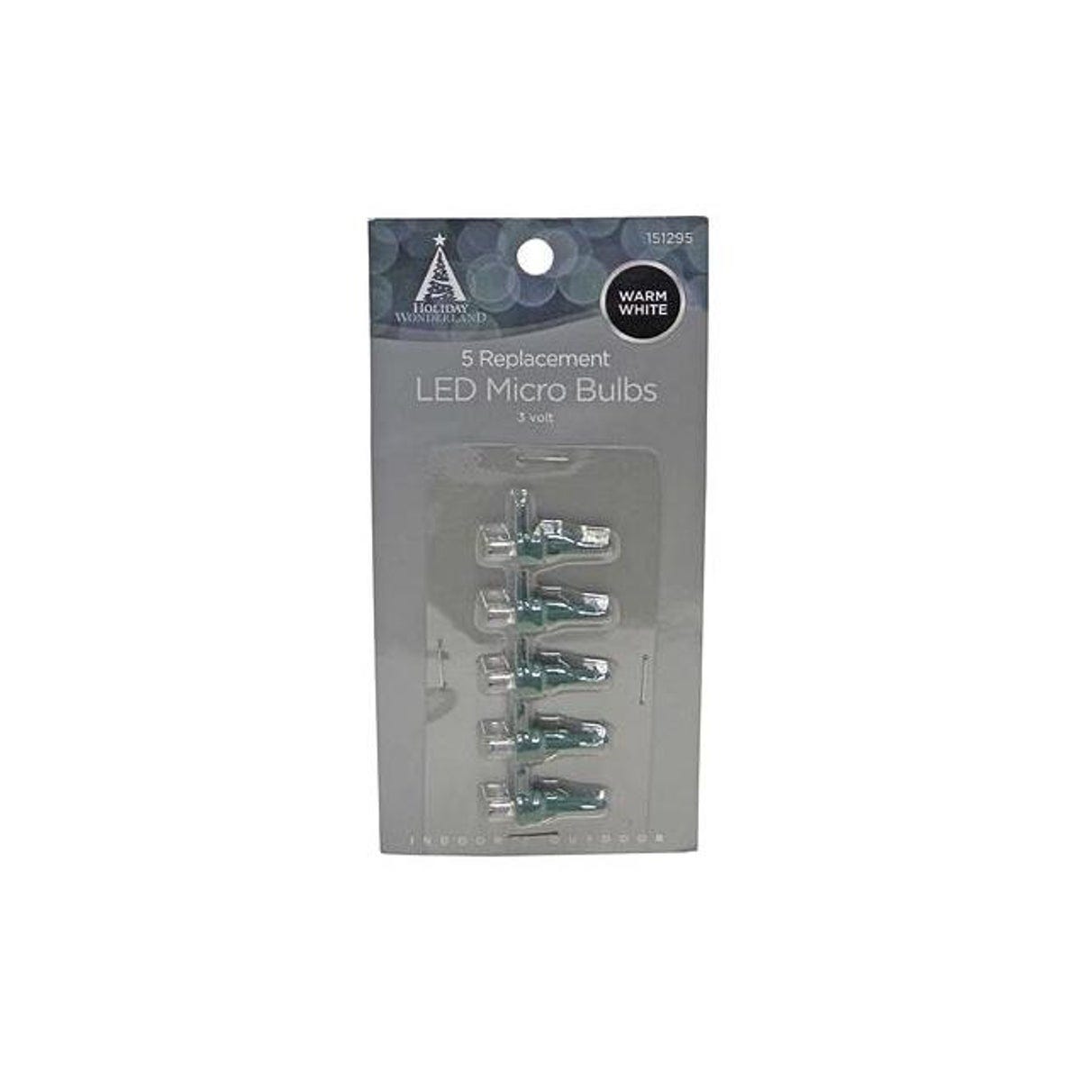 Holiday Wonderland Micro Warm White Christmas Lights LED Replacement Bulb (5-Pack) Holiday Wonderland Micro Warm White Christmas Lights LED Replacement Bulb (5-Pack)