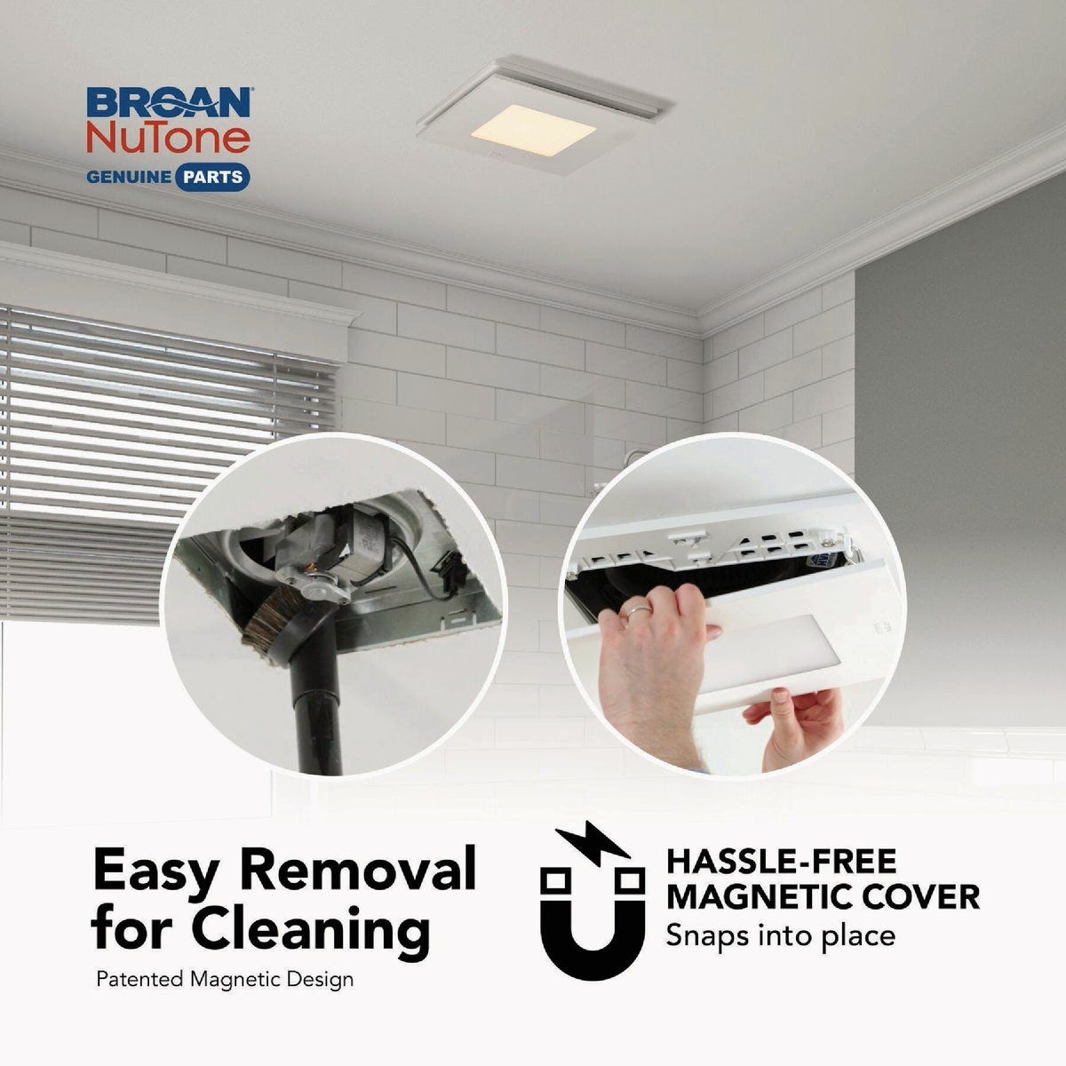 Broan-NuTone CleanCover 12 In. x 12 In. Magnetic LED Bath Exhaust Fan Grille - photo 5 Broan-NuTone CleanCover 12 In. x 12 In. Magnetic LED Bath Exhaust Fan Grille - photo 5