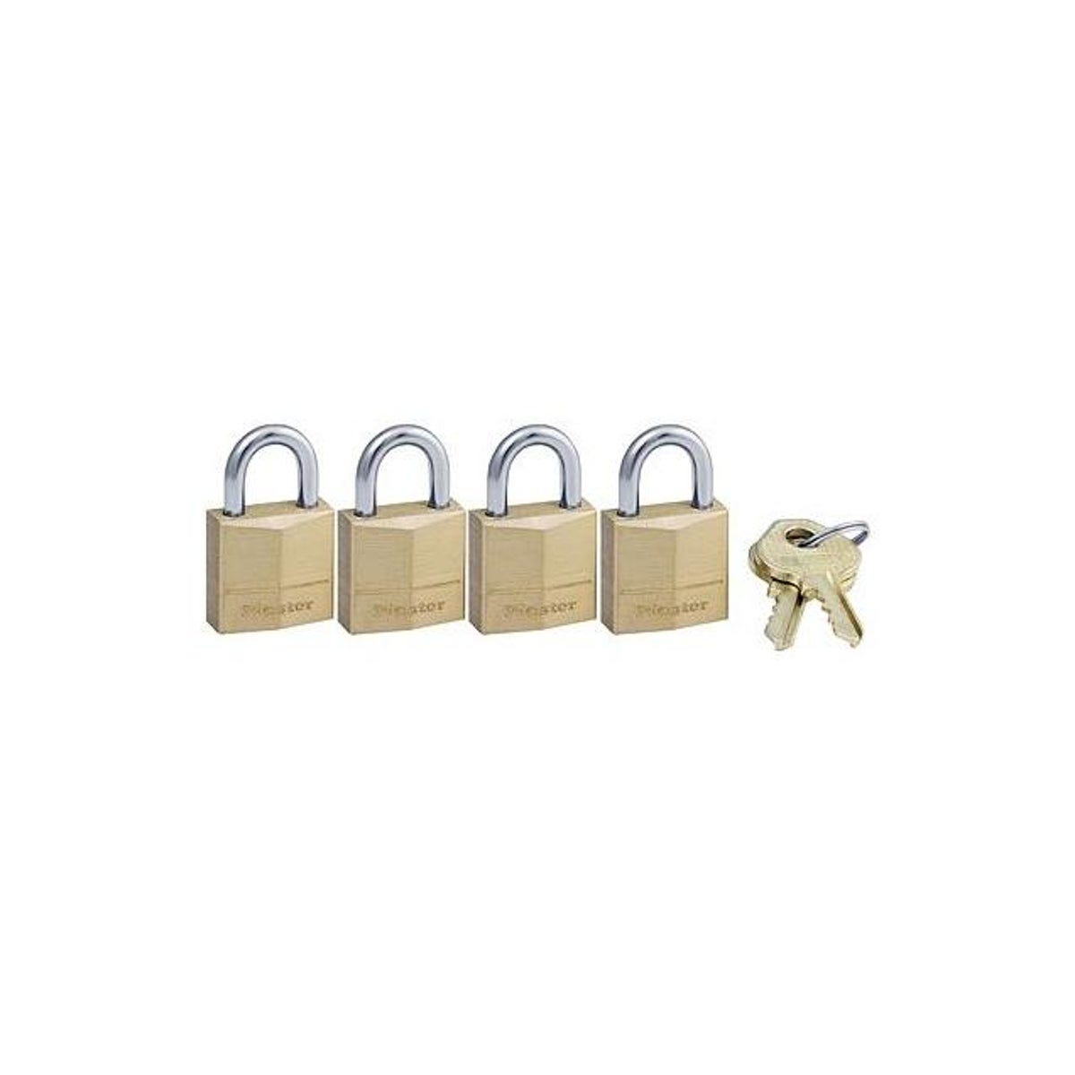 Master Lock 3/4 In. Solid-Brass Keyed-Alike 4-Pin Padlocks (4-Pack)