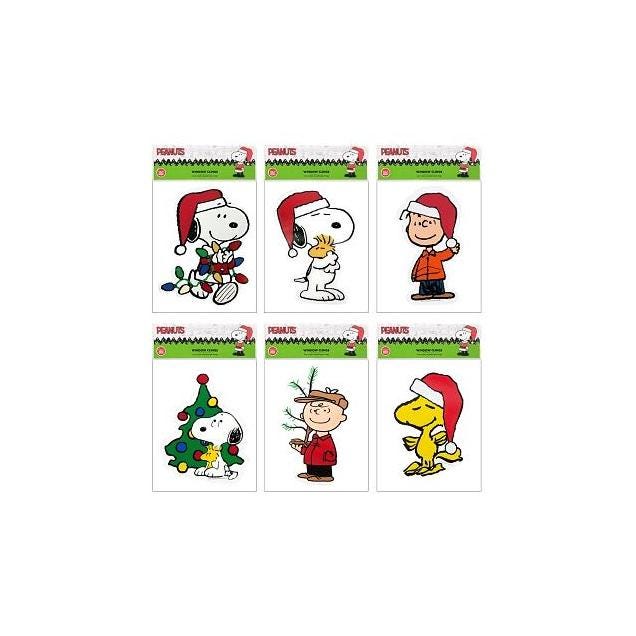Product Works 6 In. x 10 In. Peanuts Christmas Two-Sided Window Clings