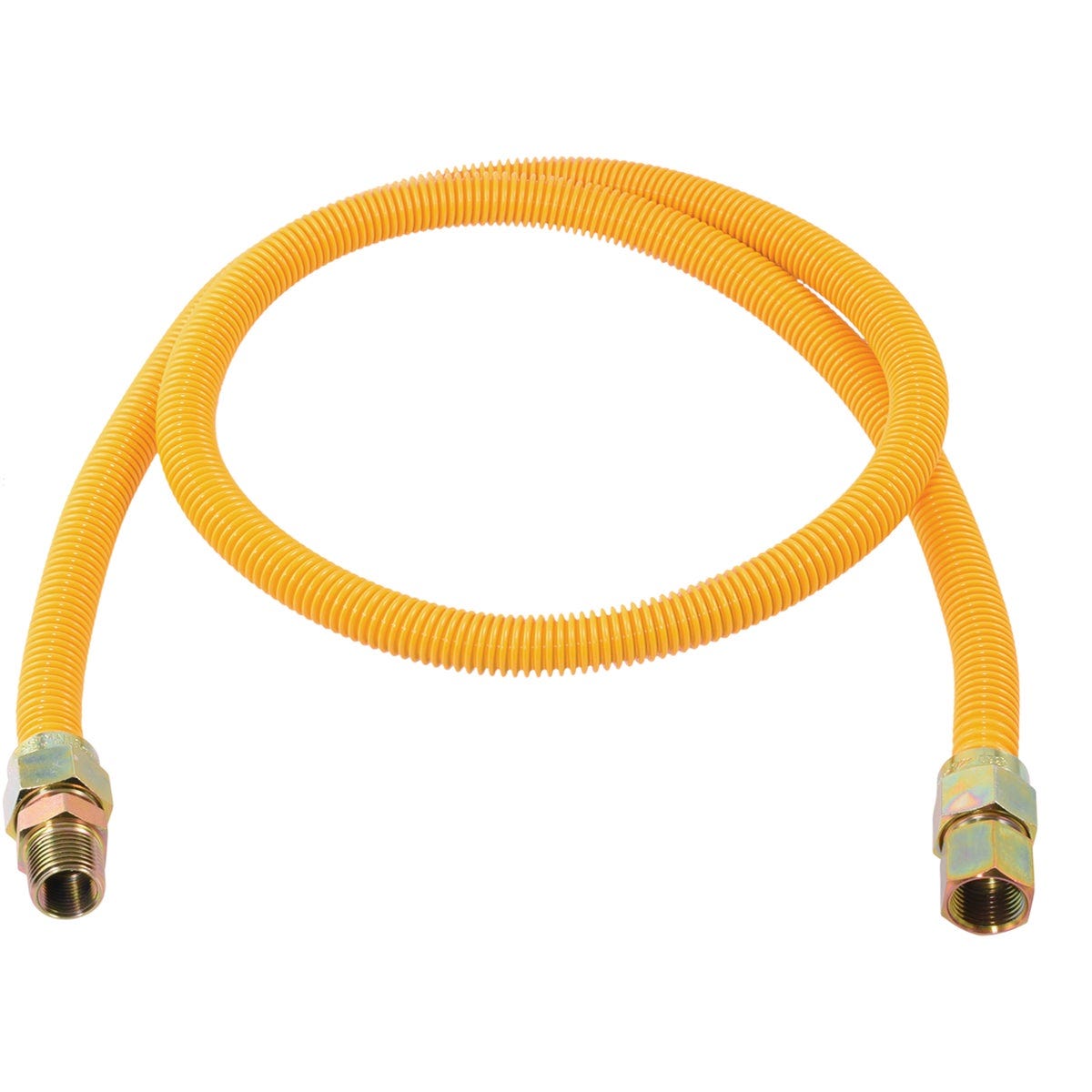 Eastman 5/8 In. OD x 60 In. 1/2 In. FIP x 1/2 In. MIP (Tapped 3/8 In. FIP) Coated Stainless Steel Gas Connector