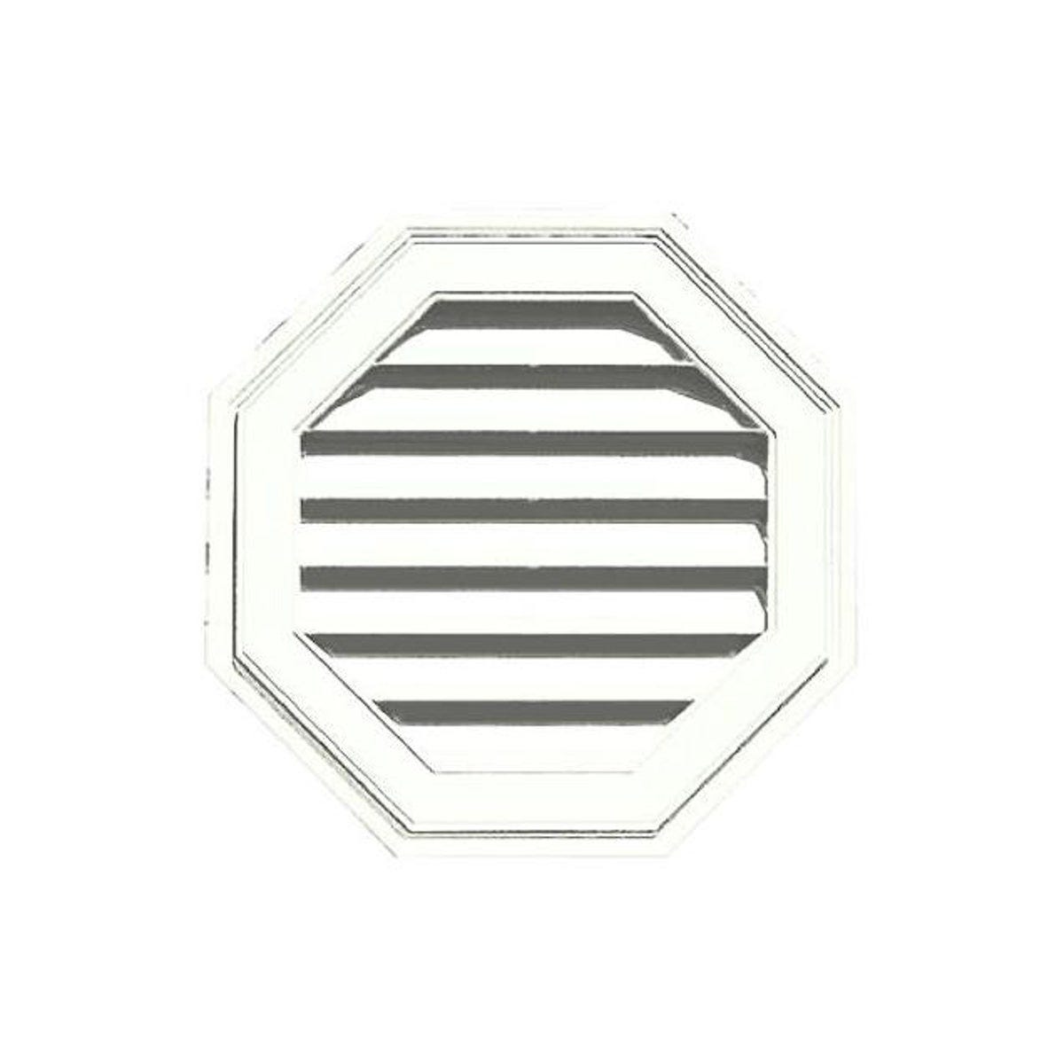 Builders Edge 22 In. Octagon White Gable Attic Vent Builders Edge 22 In. Octagon White Gable Attic Vent
