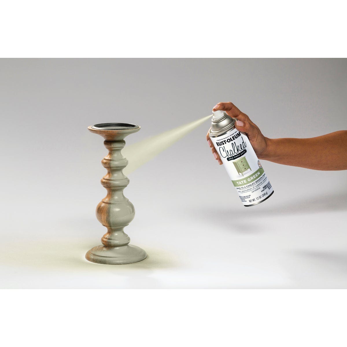 Rust-Oleum Chalked 12 Oz. Ultra Matte Spray Paint, Tate Green - photo 6