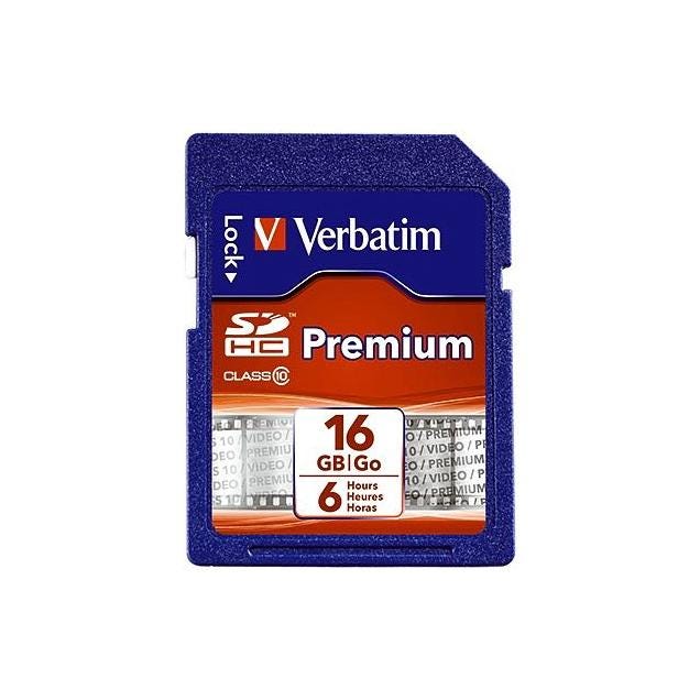Verbatim 16GB Premium Classic SDHC Memory Card