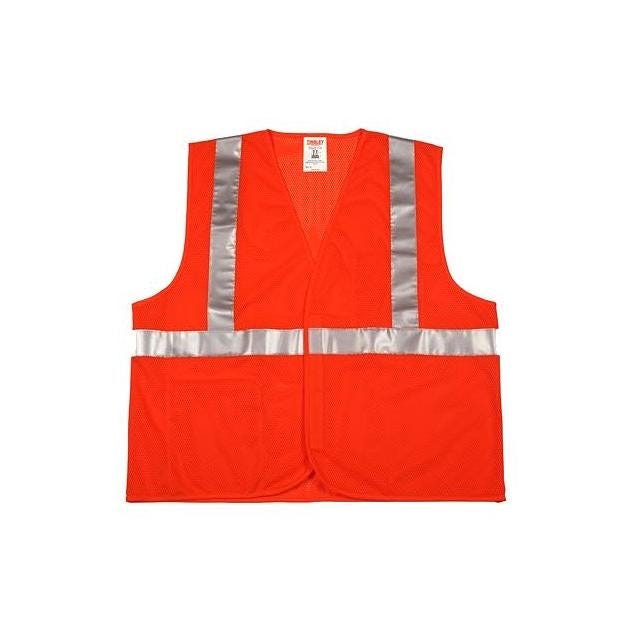 Tingley Job Sight Small/Medium Fluorescent Orange Polyester Mesh Safety Vest, Veldro Front Closure