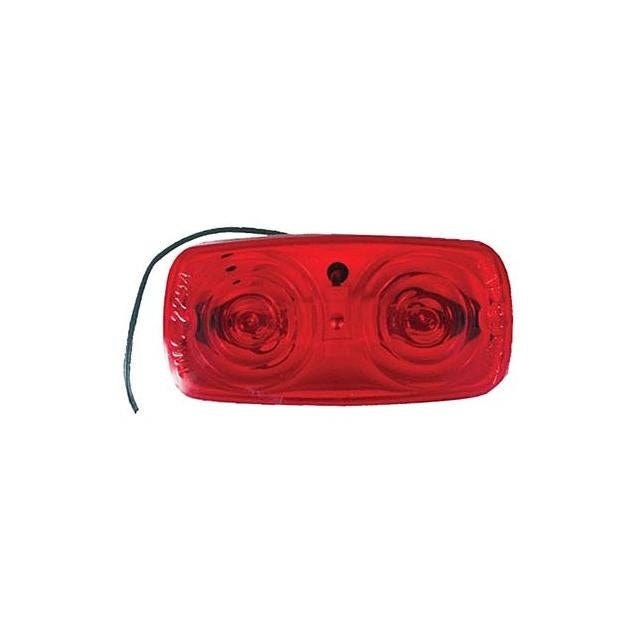 Uriah 4 x 2 In. Bulls Eye with White Base Red LED Marker Light Uriah 4 x 2 In. Bulls Eye with White Base Red LED Marker Light