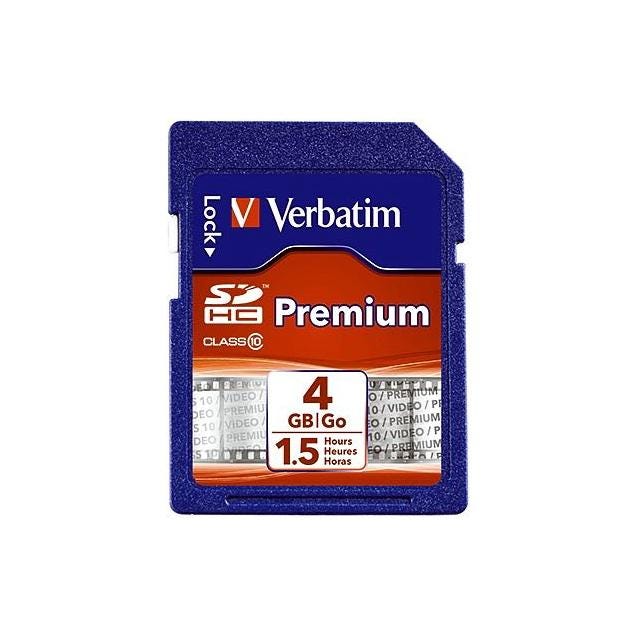 Verbatim 4GB Premium Classic SDHC Memory Card
