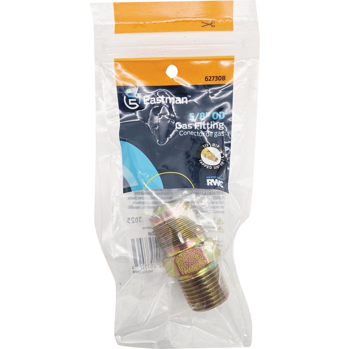 Eastman 5/8 In. OD Flare x 1/2 In. MIP (Tapped 3/8 In. FIP) Zinc-Plated Carbon Steel Adapter Gas Fitting - photo 2 Eastman 5/8 In. OD Flare x 1/2 In. MIP (Tapped 3/8 In. FIP) Zinc-Plated Carbon Steel Adapter Gas Fitting - photo 2