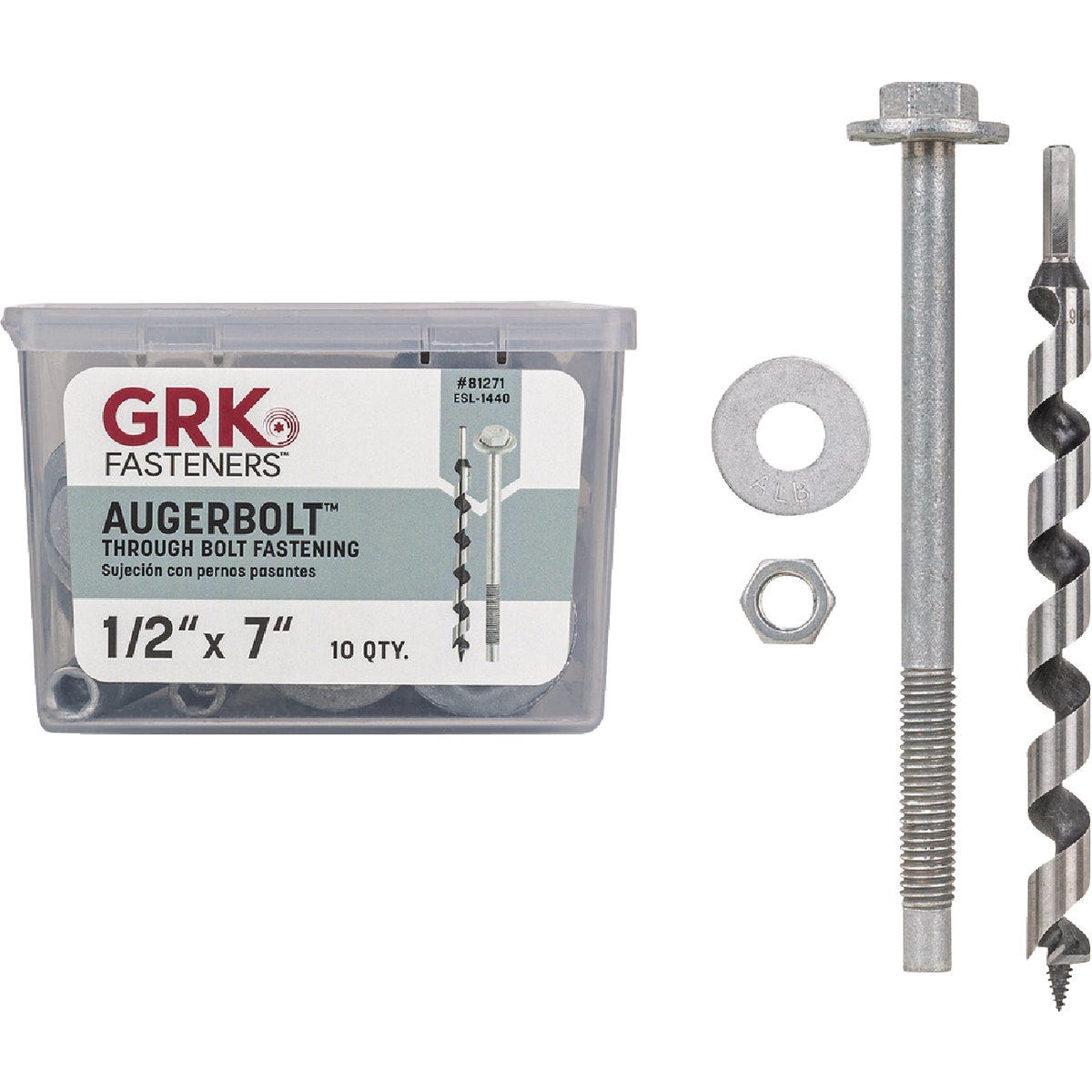 GRK AugerBolt 1/2 In. x 7 In. Galvanized Hex Through Bolt (10-Count) - photo 3 GRK AugerBolt 1/2 In. x 7 In. Galvanized Hex Through Bolt (10-Count) - photo 3