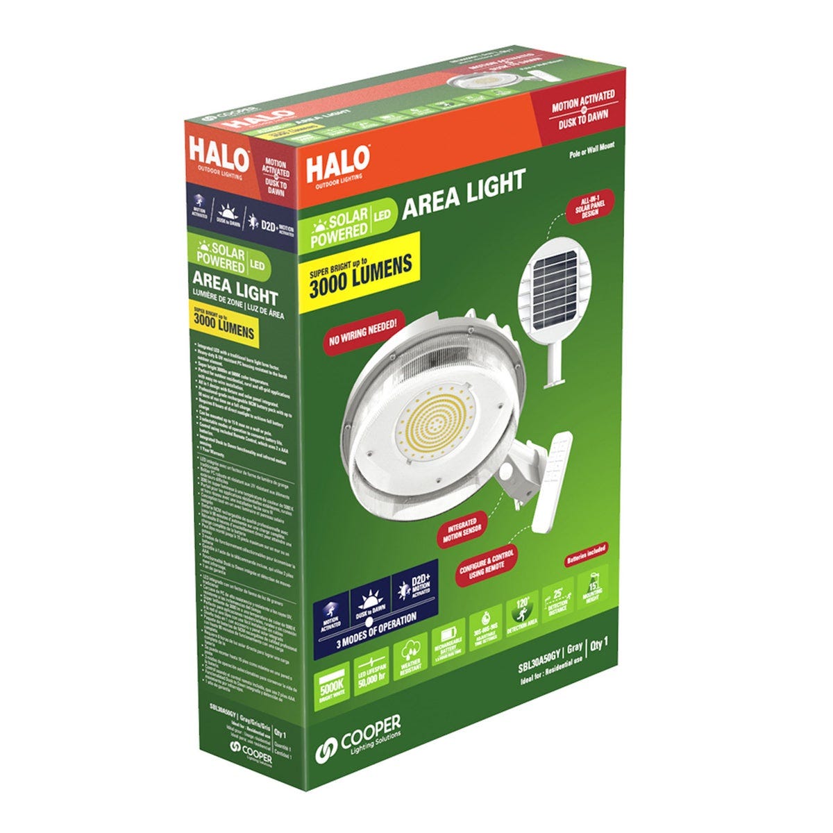 Halo Motion Activated Dusk to Dawn Selectable Lumen Solar Flood Light with Remote Control - photo 2 Halo Motion Activated Dusk to Dawn Selectable Lumen Solar Flood Light with Remote Control - photo 2