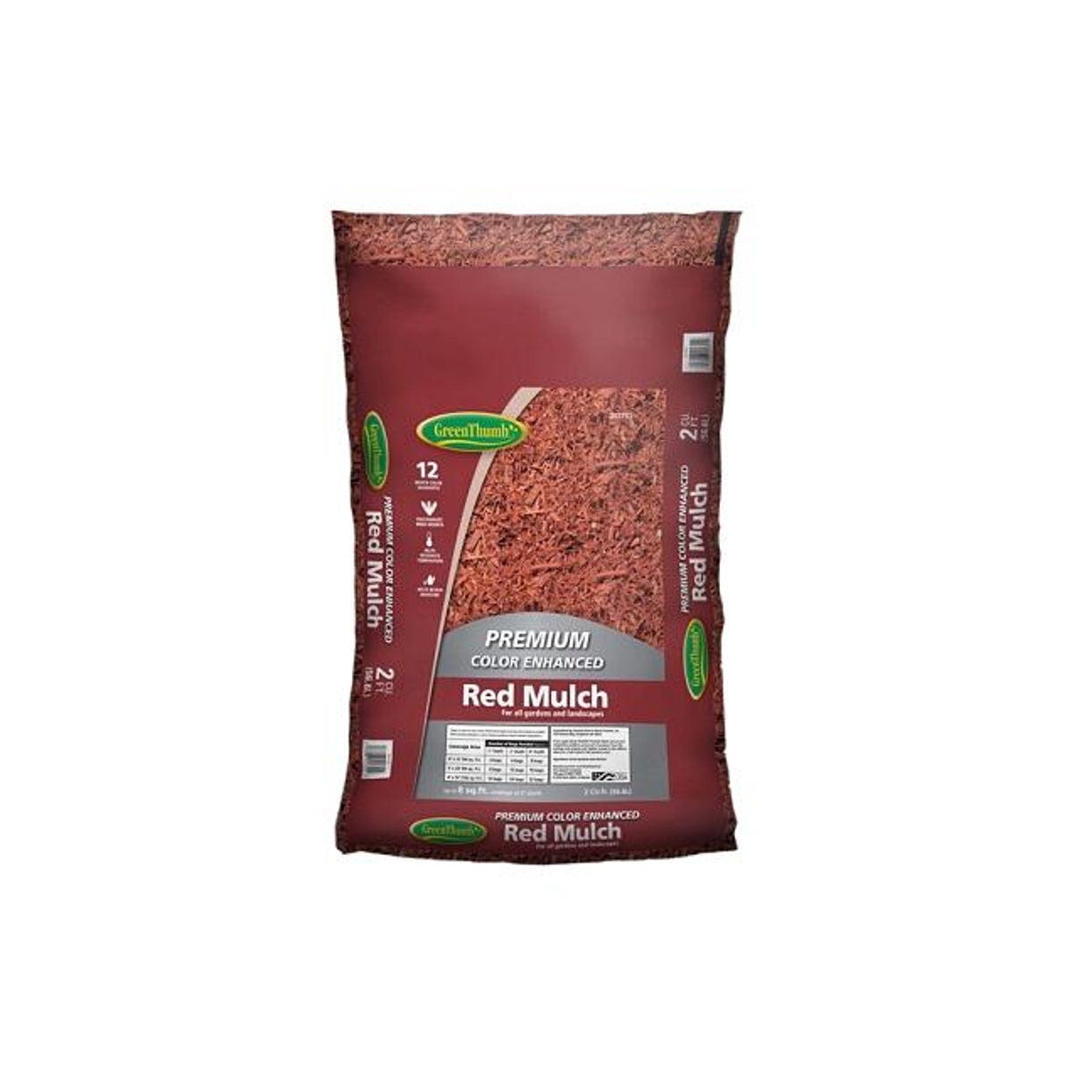 Green Thumb 2 Cu. Ft. Colored Mulch, Red