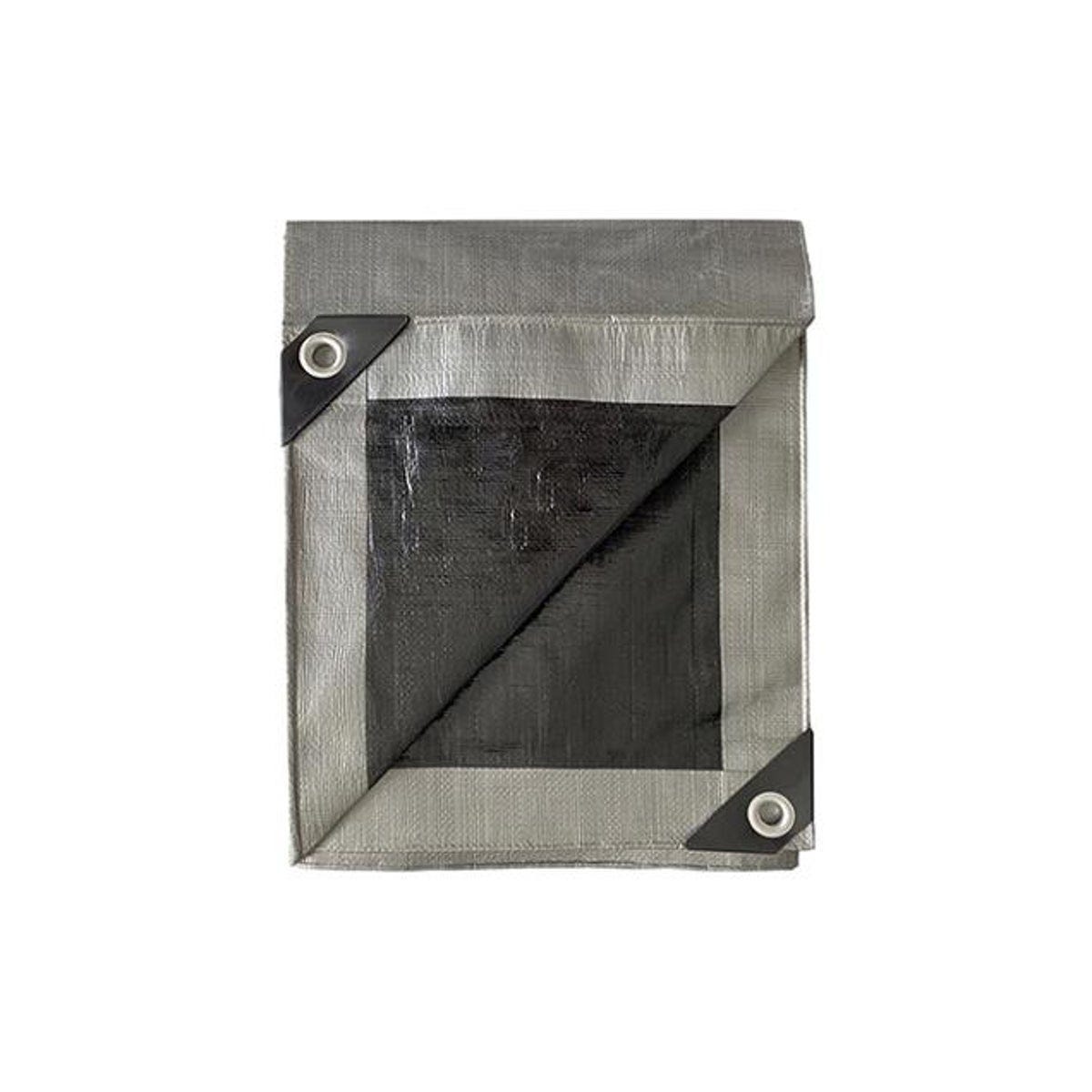 TruGuard 6 x 8 Ft. Silver/Black Poly Storage Tarp Cover