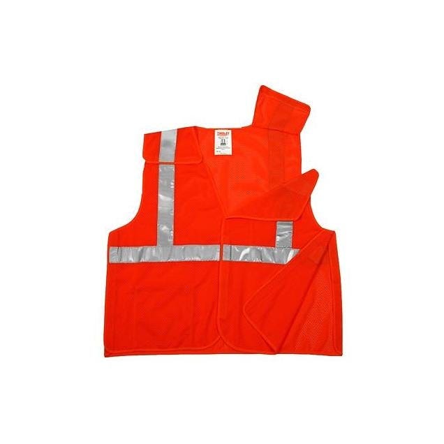 Tingley Job Sight L/XL Fluorescent Orange Polyester Mesh Safety Vest