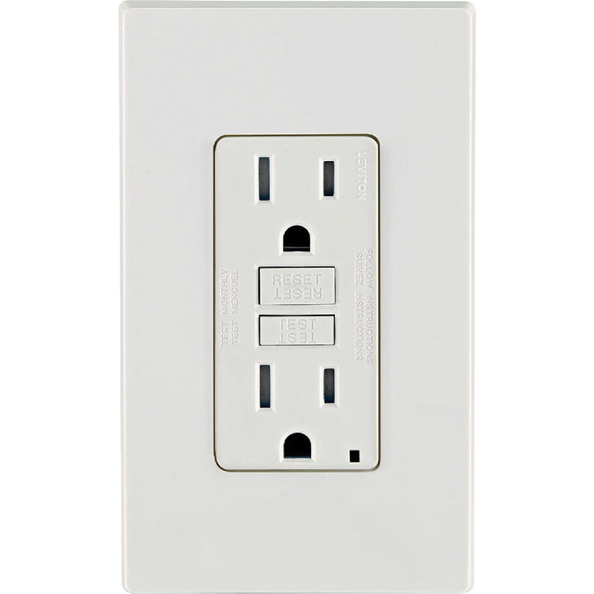 Leviton SmartlockPro Self-Test 15A White Residential Grade Tamper Resistant 5-15R GFCI Outlet - photo 2