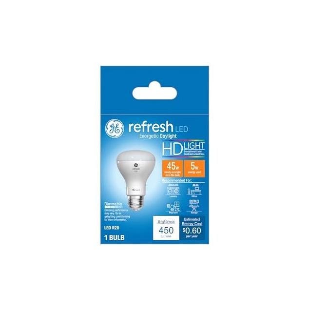 GE 5W 450 Lumens LED Refresh HD Bulb