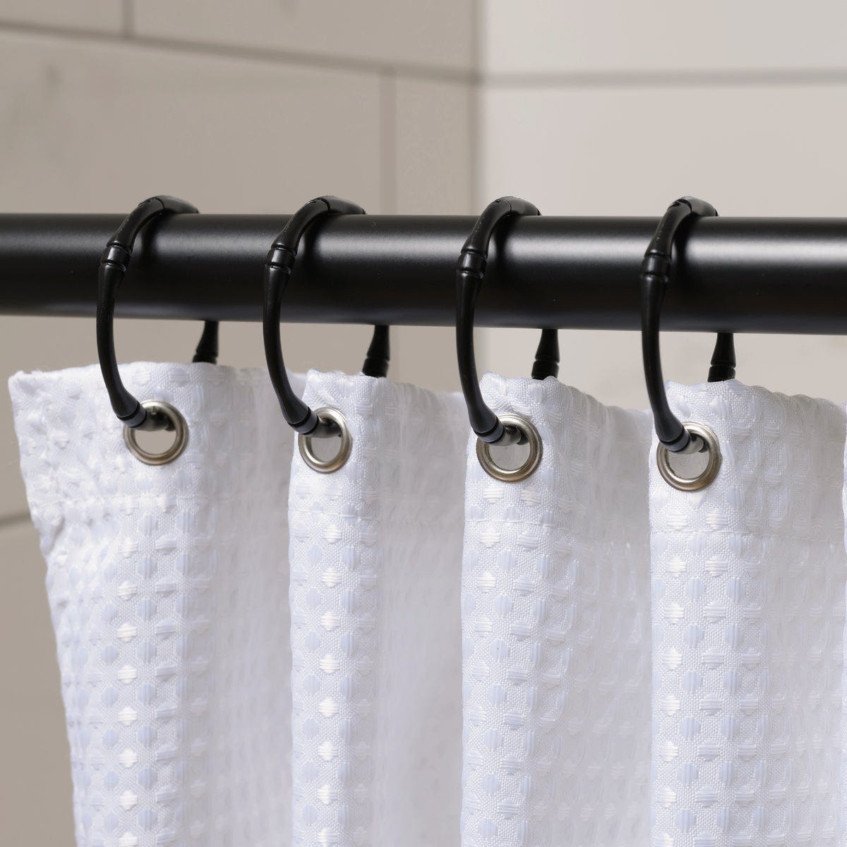 Zenna Home Rustproof Matte Black Shower Curtain Rings (12-Count) - photo 3 Zenna Home Rustproof Matte Black Shower Curtain Rings (12-Count) - photo 3