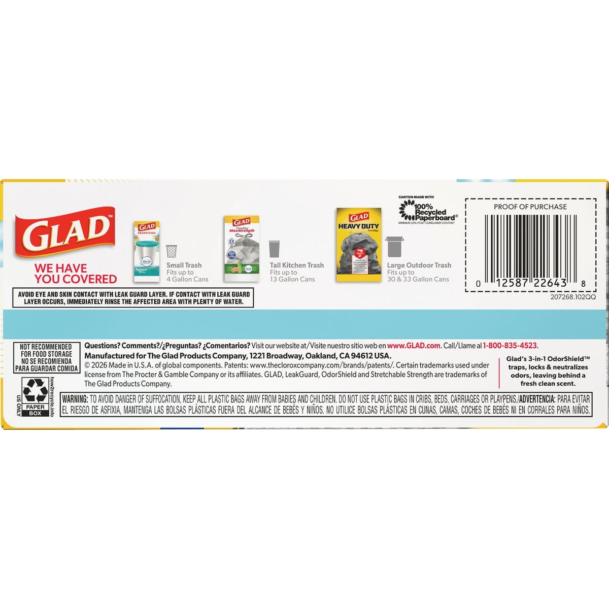 Glad 13 Gal. ForceFlex MaxStrength LeakGuard Tall Kitchen Drawstring Trash Bags, Fresh Air Scent (20-Count) - photo 6 Glad 13 Gal. ForceFlex MaxStrength LeakGuard Tall Kitchen Drawstring Trash Bags, Fresh Air Scent (20-Count) - photo 6