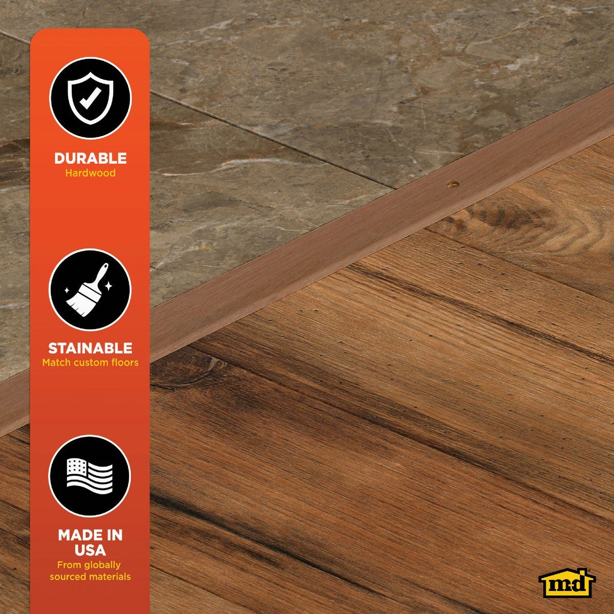 M-D Building Products 1-3/4 In. x 72 In. Unfinished Hardwood Reducer with Screws - photo 5 M-D Building Products 1-3/4 In. x 72 In. Unfinished Hardwood Reducer with Screws - photo 5