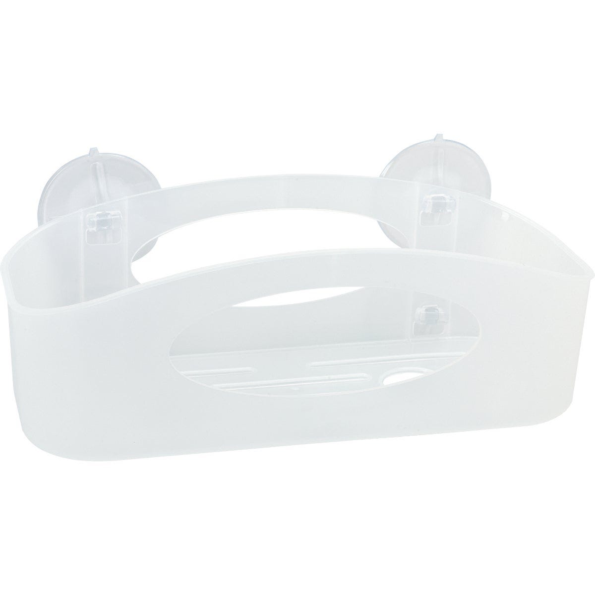 Zenna Home Frosted Suction Shower Storage Basket