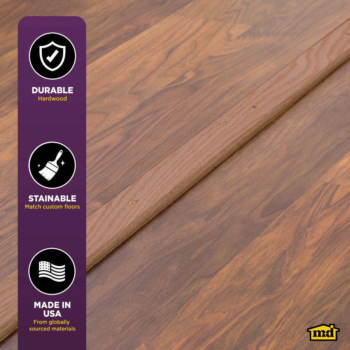 M-D Building Products 1-3/4 In. x 72 In. Unfinished Hardwood Seam Binder with Screws - photo 5 M-D Building Products 1-3/4 In. x 72 In. Unfinished Hardwood Seam Binder with Screws - photo 5