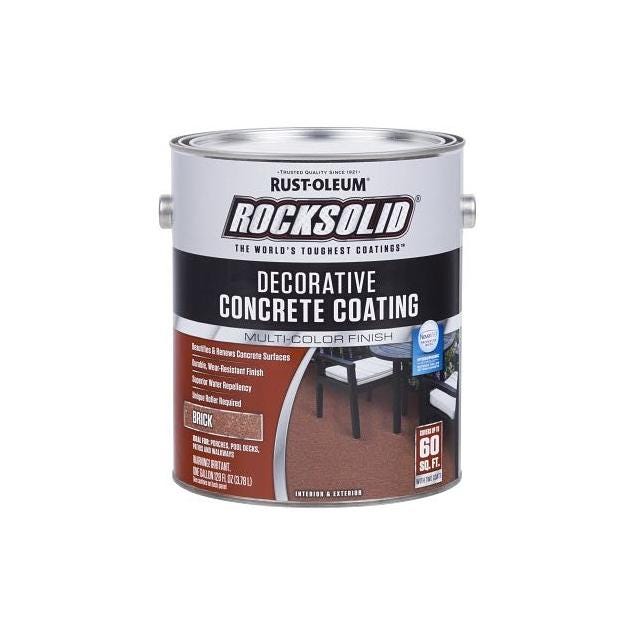 Rust-Oleum RockSolid Decorative Concrete Coating, Brick Color, 1 Gal.
