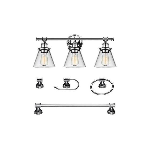 Globe Parker 5-Piece Chrome Bath Hardware Set