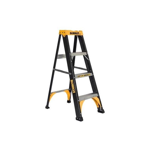 DEWALT 4 Ft. Fiberglass Step Ladder with 225 Lb. Load Capacity Type II Duty Rating