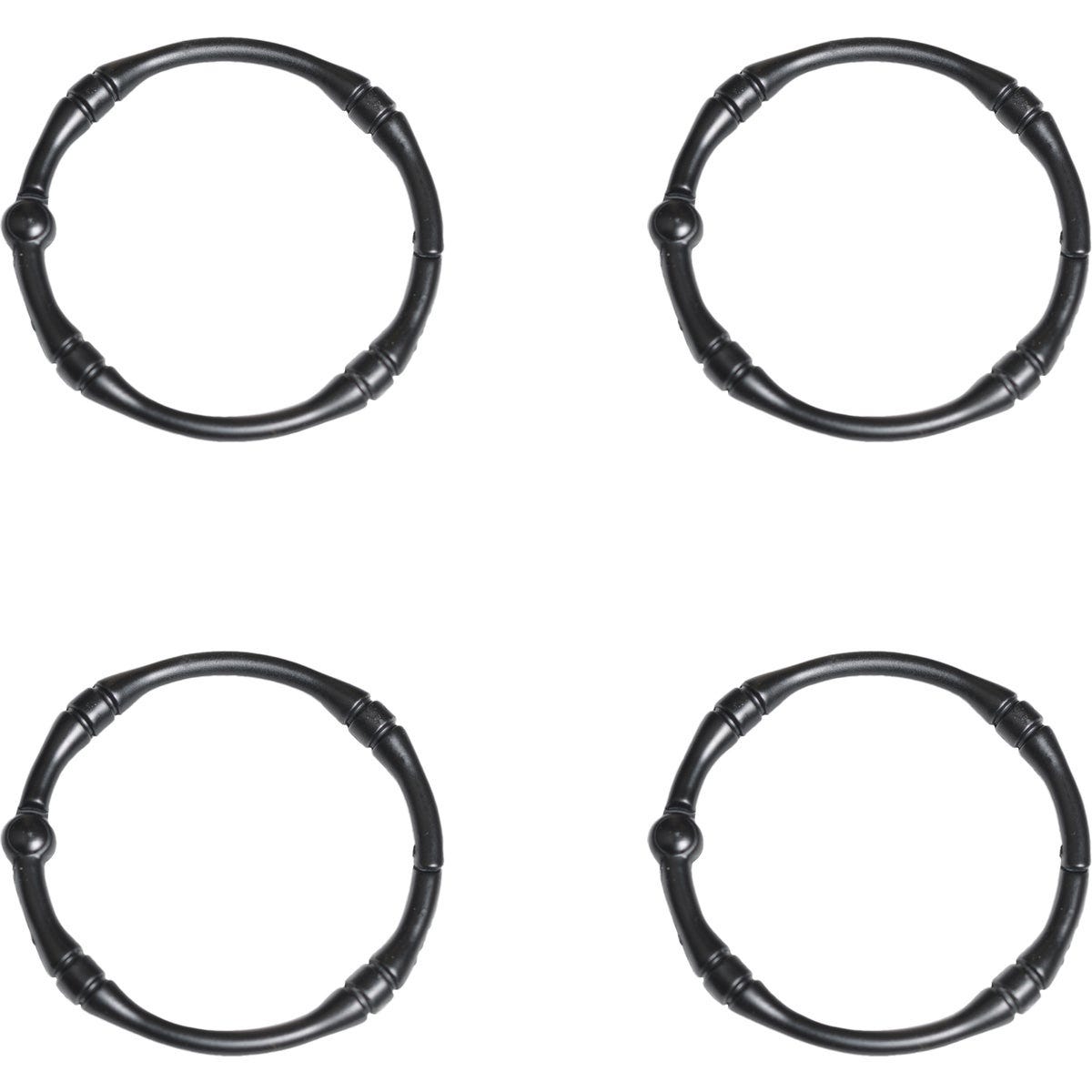 Zenna Home Rustproof Matte Black Shower Curtain Rings (12-Count) Zenna Home Rustproof Matte Black Shower Curtain Rings (12-Count)