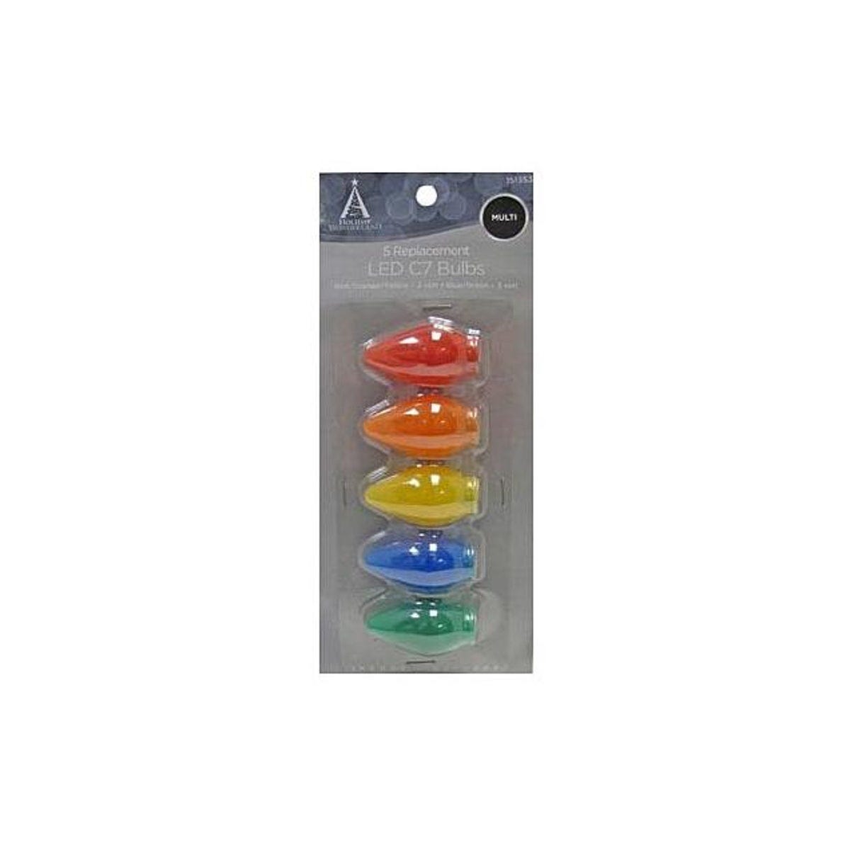 Holiday Wonderland C7 Multi-Color Ceramic Christmas Lights LED Replacement Bulb (5-Pack) - photo 2