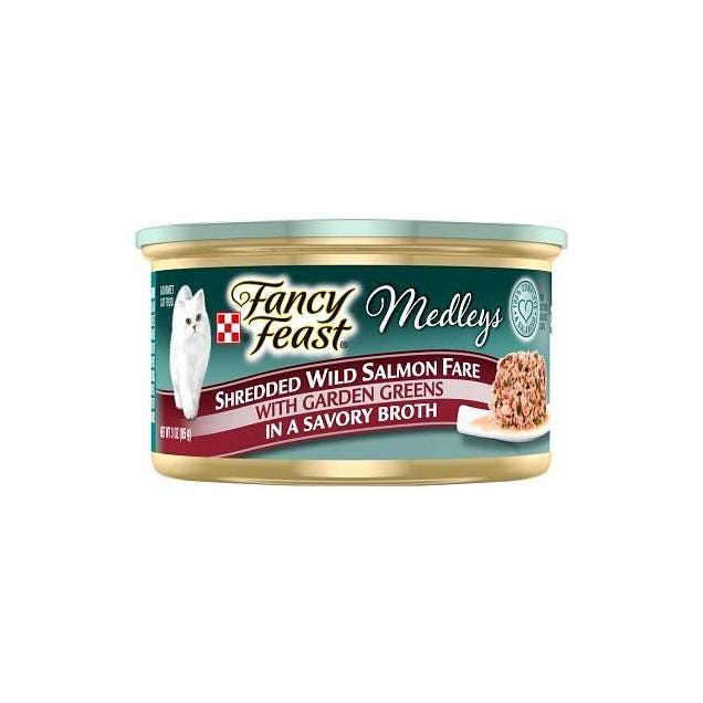 Purina Fancy Feast 3 Oz. Elegant Medleys Salmon and Greens Cat Food Purina Fancy Feast 3 Oz. Elegant Medleys Salmon and Greens Cat Food