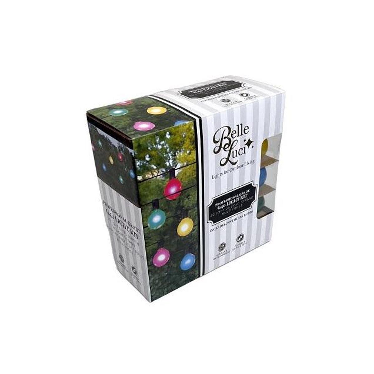 Holiday Bright Lights 20-Bulb Multi-Color Belle Luci G40 Outdoor String Lights, 20 Ft.