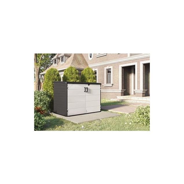 Suncast Horizontal Resin Stow-Away Storage Shed, Peppercorn Color, 70 Cu. Ft. - photo 2 Suncast Horizontal Resin Stow-Away Storage Shed, Peppercorn Color, 70 Cu. Ft. - photo 2
