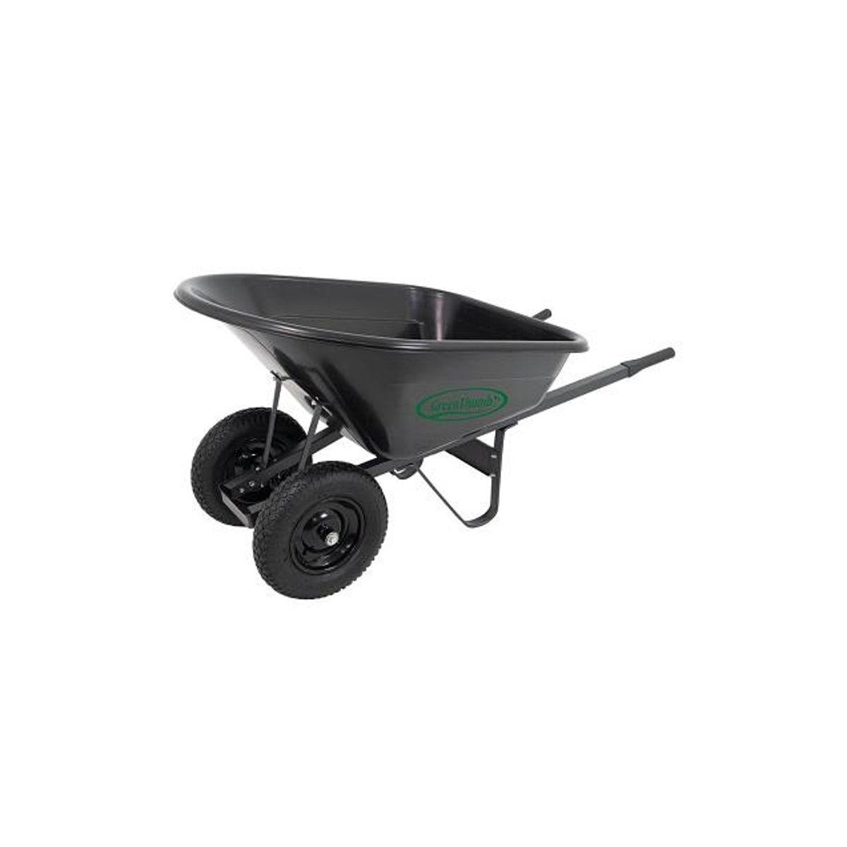Professional Wheelbarrow with Steel Handles, 8 Cu. Ft. Poly Bed