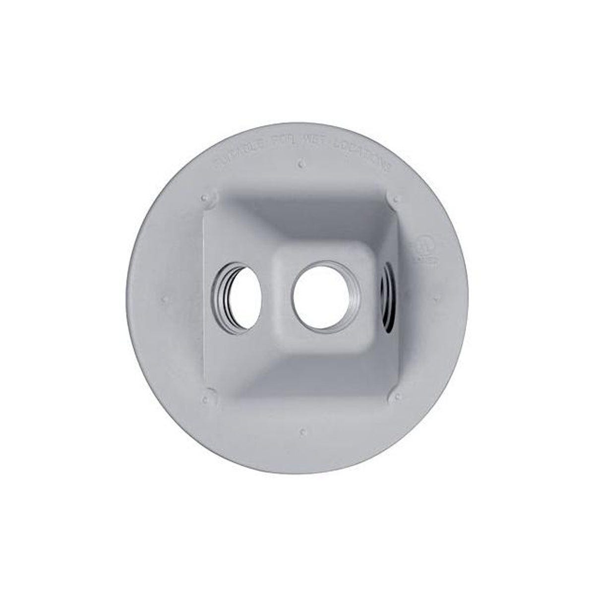 Raco Gray Non-Metallic Round Weatherproof Lamp Holder Cluster Cover Raco Gray Non-Metallic Round Weatherproof Lamp Holder Cluster Cover