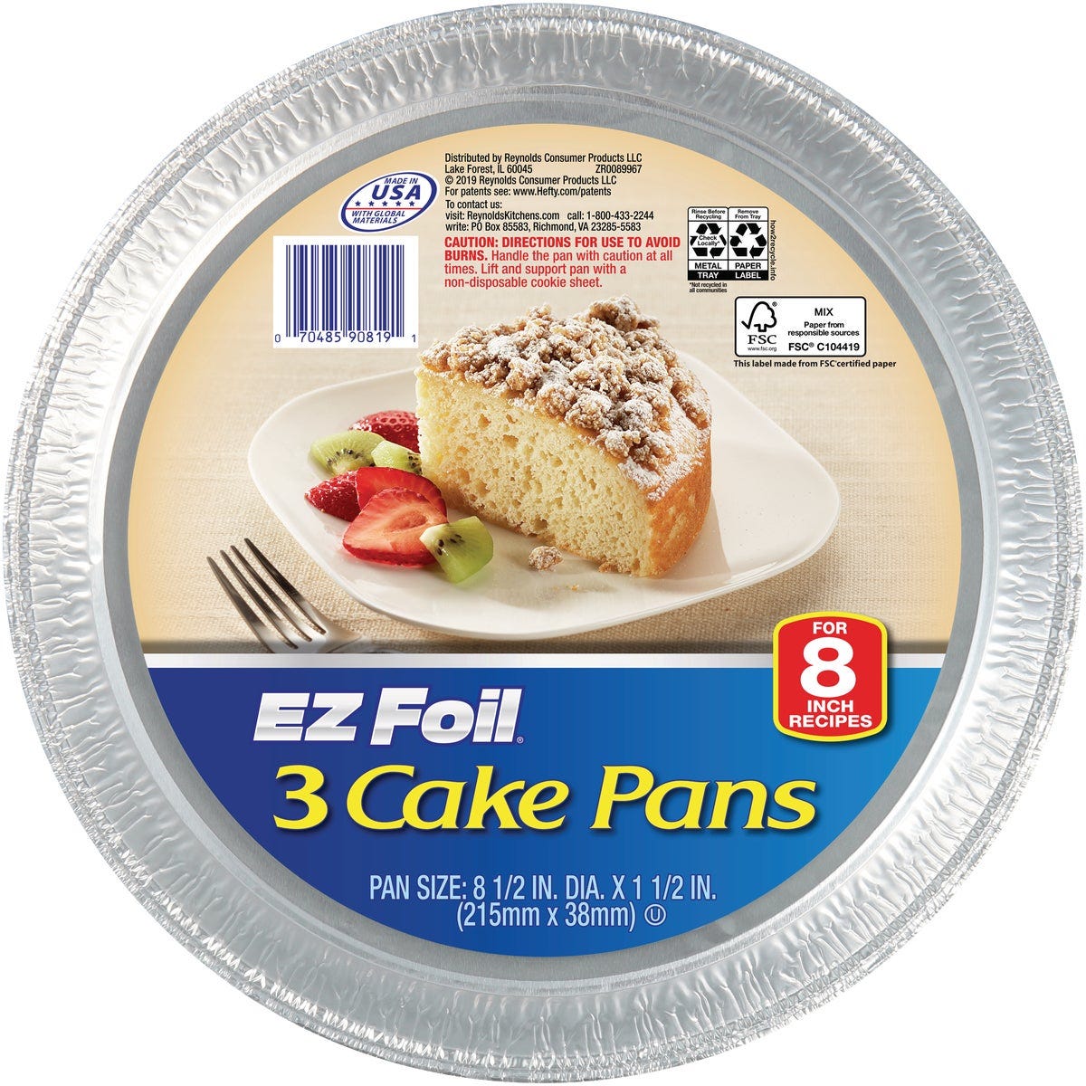 EZ Foil 8 In. Round Cake Pan (3-Count) - photo 2