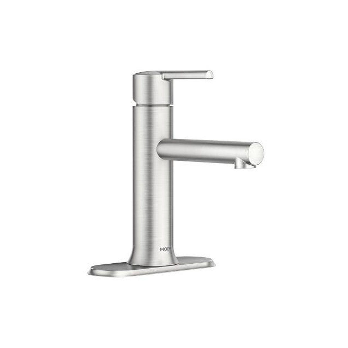 Moen Arlys Brushed Nickel Single-Handle Low-Profile Bathroom Faucet Moen Arlys Brushed Nickel Single-Handle Low-Profile Bathroom Faucet