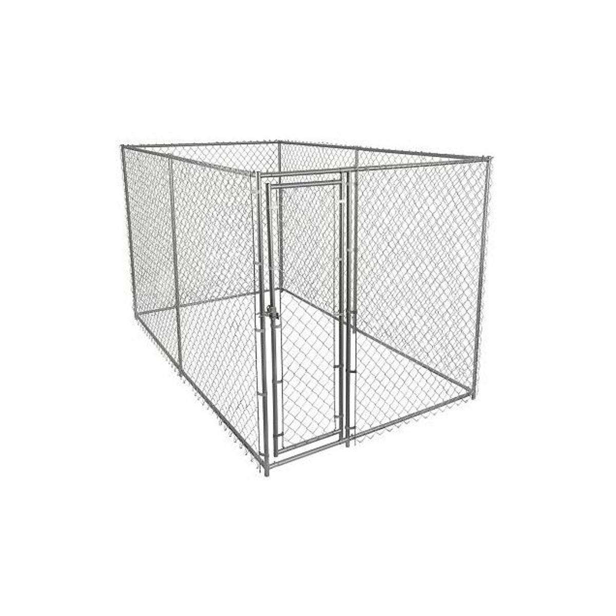 Pet Essentials 6 Ft. x 10 Ft. x 6 Ft. Chain Link Outdoor Pet Kennel Pet Essentials 6 Ft. x 10 Ft. x 6 Ft. Chain Link Outdoor Pet Kennel