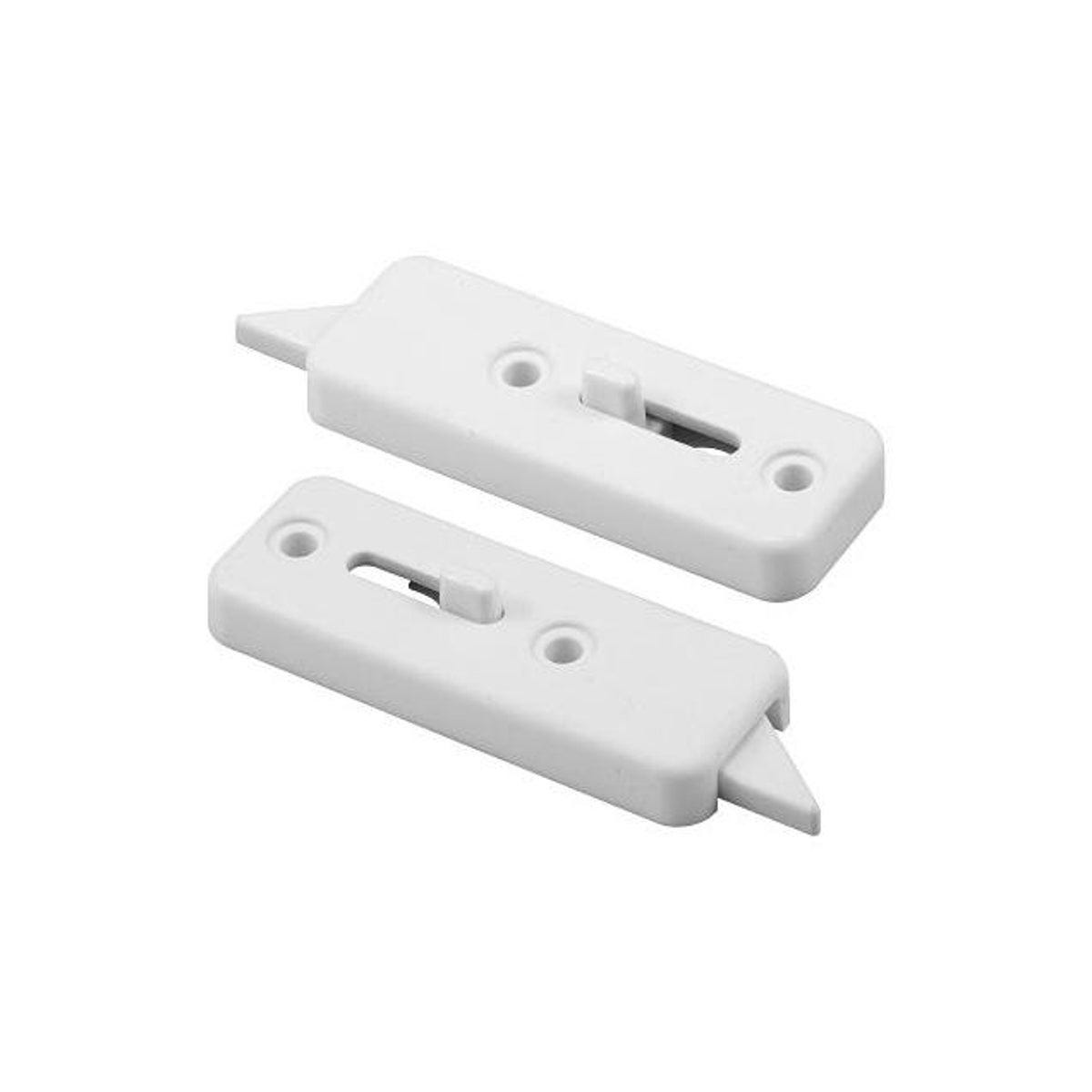 Prime-Line 2-9/16 In. White Plastic Spring-Loaded Tilt Latch (2-Pack)