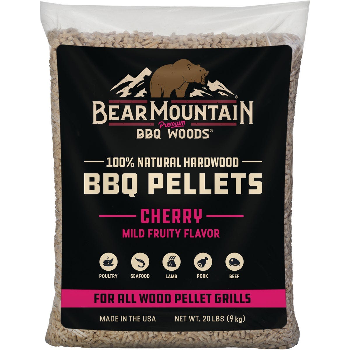Bear Mountain BBQ Premium Woods 20 Lb. Cherry Wood Pellet Bear Mountain BBQ Premium Woods 20 Lb. Cherry Wood Pellet