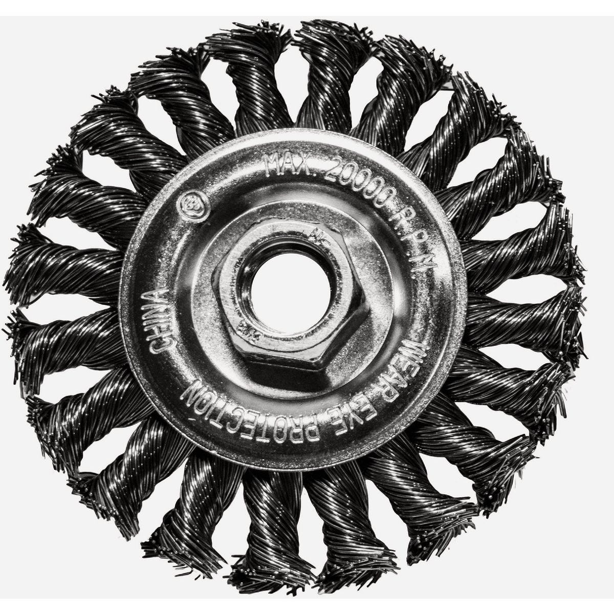 Century Drill & Tool 4 In. Coarse Cable Twist Angle Grinder Wire Wheel